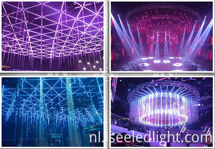 led 3d meteor tube for event